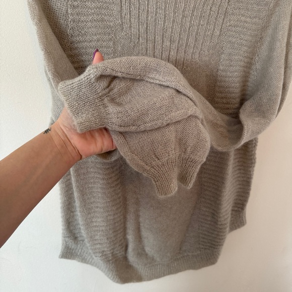 Sundance Tan Wool Mohair Blend Sweater Pullover Sheer Light Boho - Picture 6 of 6